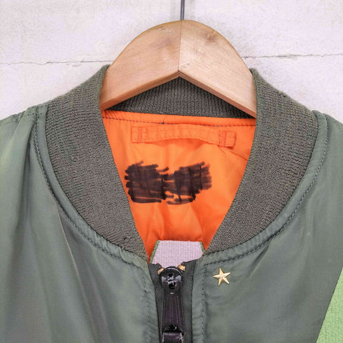 アルファインダストリーズ ALPHA INDUSTRIES 80s USA製 Aワッペン刺繍 MA-1 フライトジャケット メンズ  L